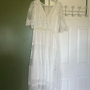 White lace dress